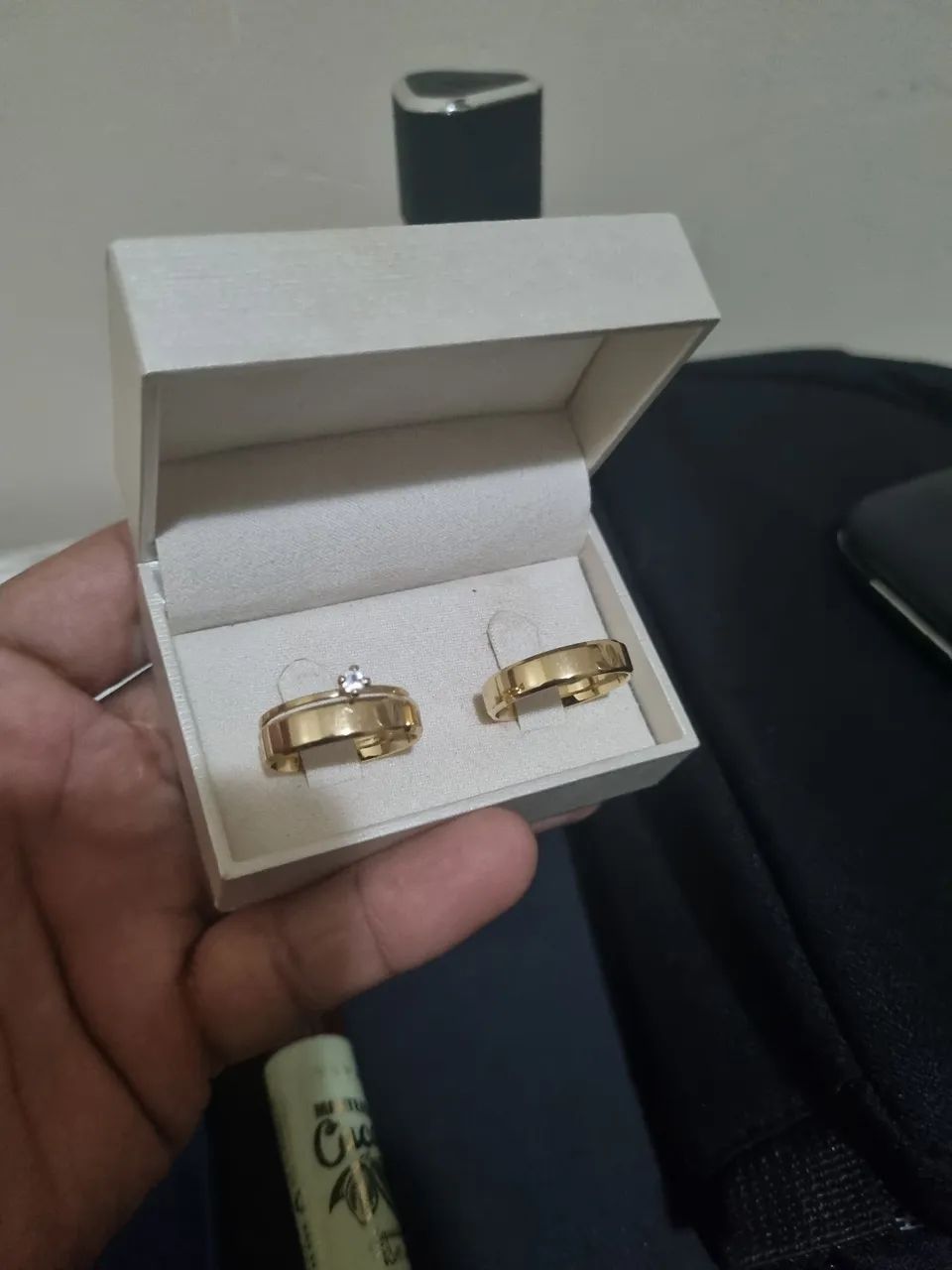 Aliança banhada a ouro  - Foto 4