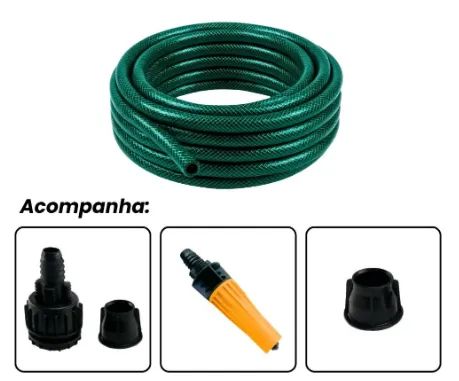 Mangueira para Jardim Trançada 7/16 Pol com 50m Com Engate Esguicho Force Line z1443 - Foto 5