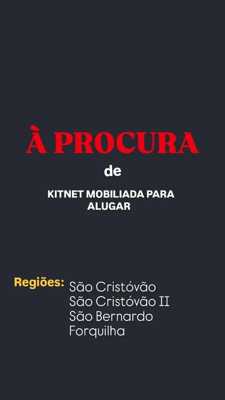 À PROCURA DE KITNET PARA ALUGAR!
