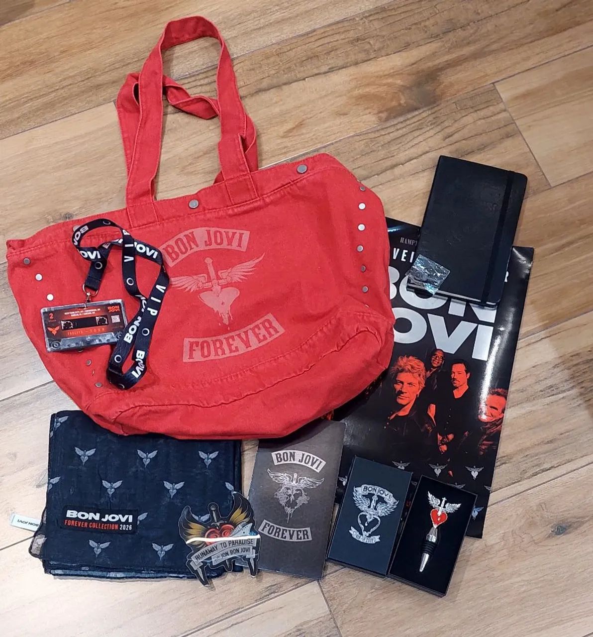 Bon Jovi 2018 Tour VIP トートバッグ Kit Bon Jovi - artigos VIP de diversas turnês - Hobbies e coleções