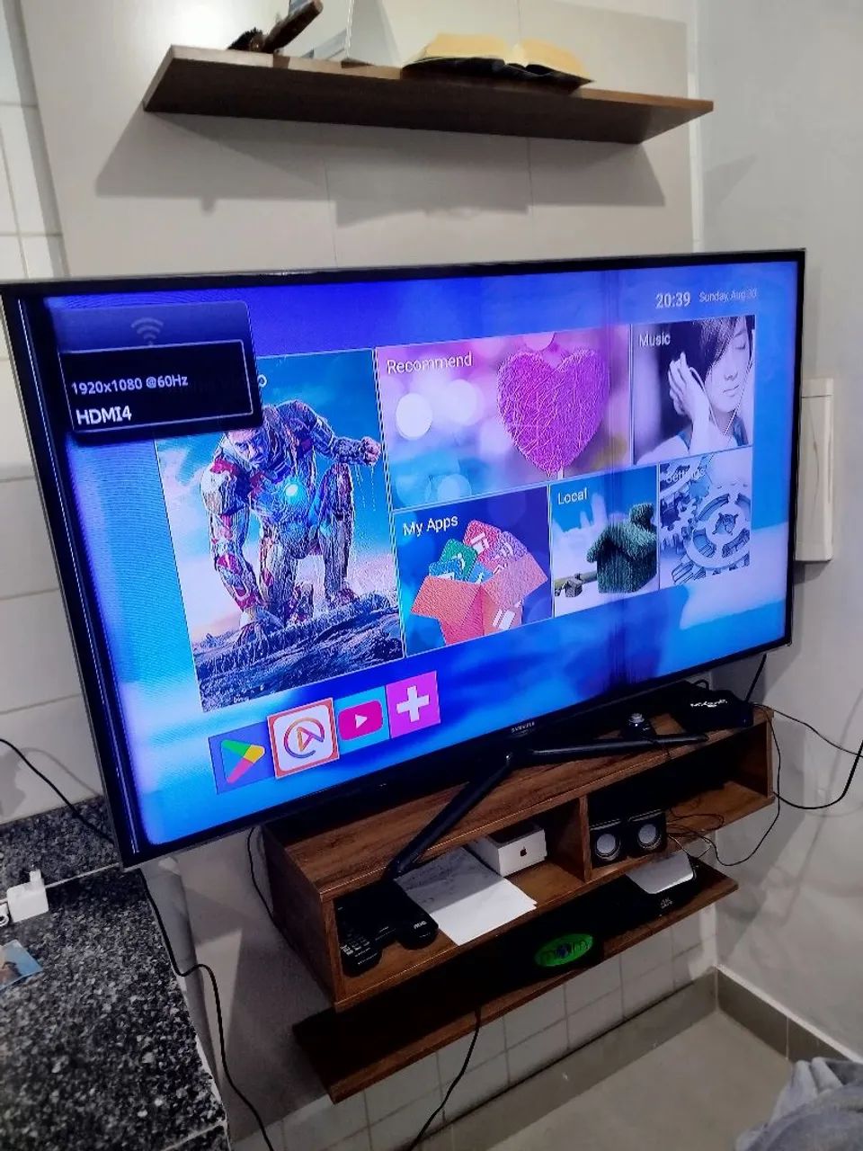 TV Samsung 55 polegadas com defeito