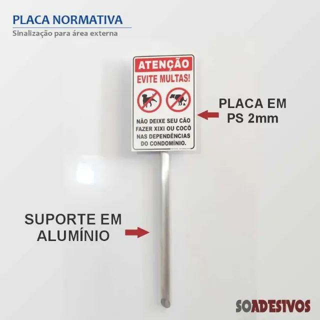 PLACA COM SUPORTE PARA JARDIM. - Foto 4
