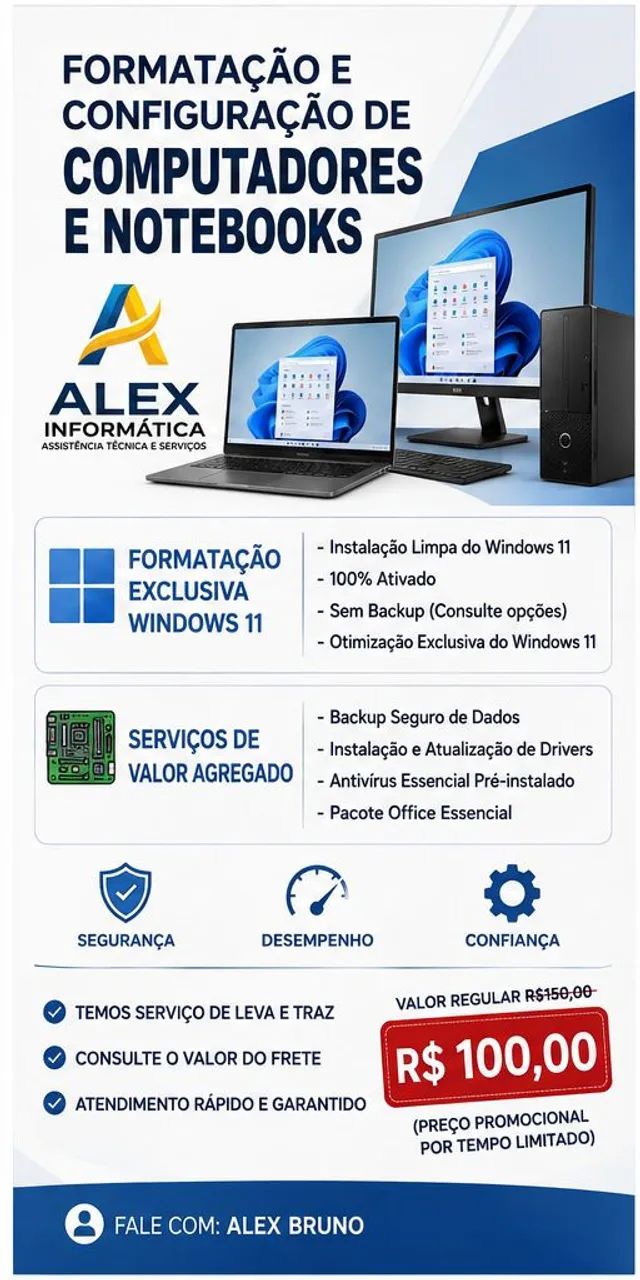 Formatação de Computadores/Notebooks