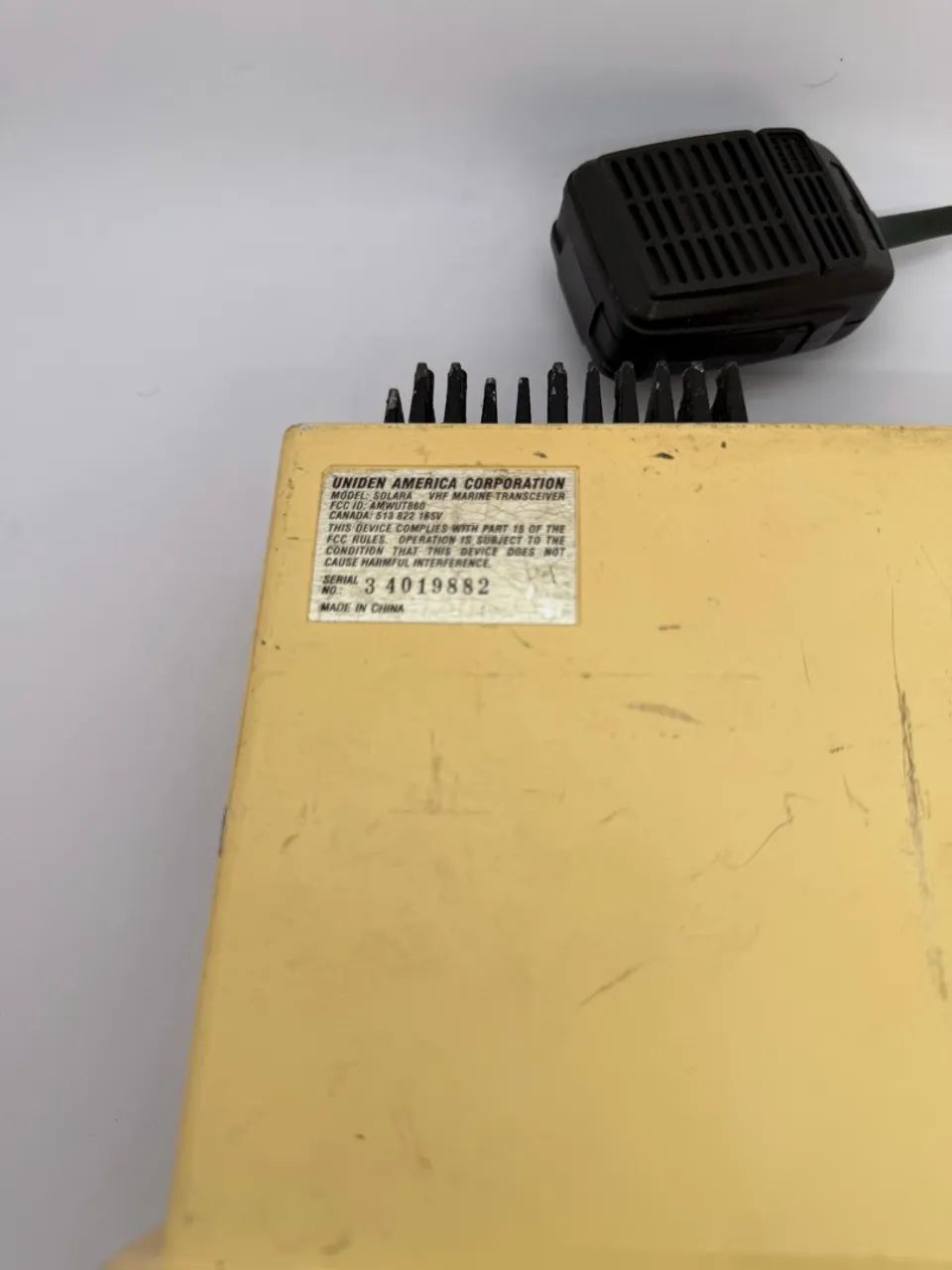Rádio VHF Marítimo Uniden Solara - Funcionando - Com Microfone - Foto 4