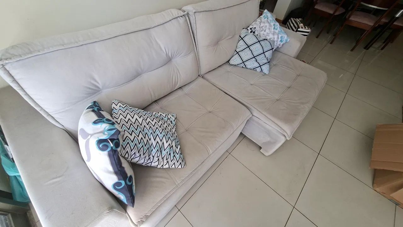 Sofá Retrátil em Sued. 2,40 de largura. Confortável  - Foto 2
