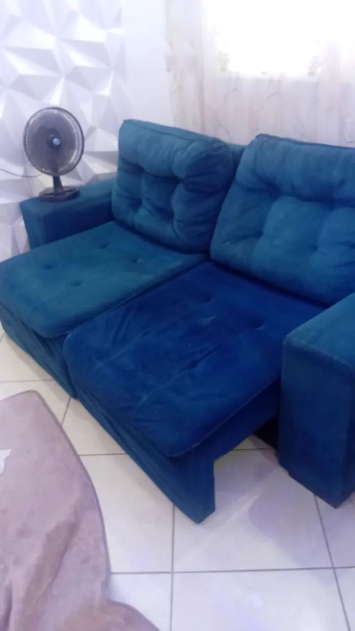 Sofá retrátil, usado e conservado. - Foto 3