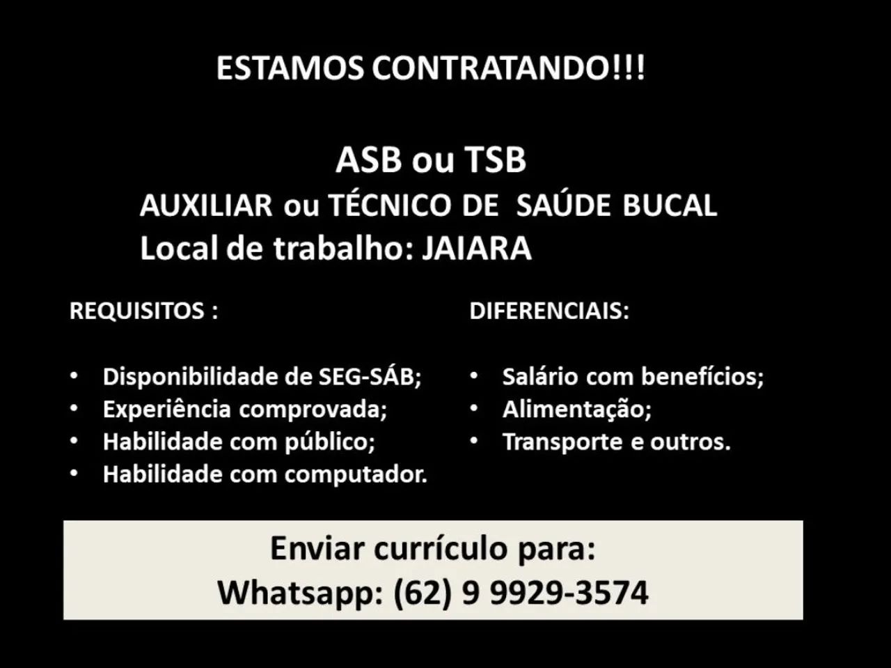 Emprego Anápolis ASB/TSB