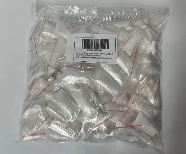 Kit Luva E Touca Plástica Cabelo Salão Estética Cozinha
