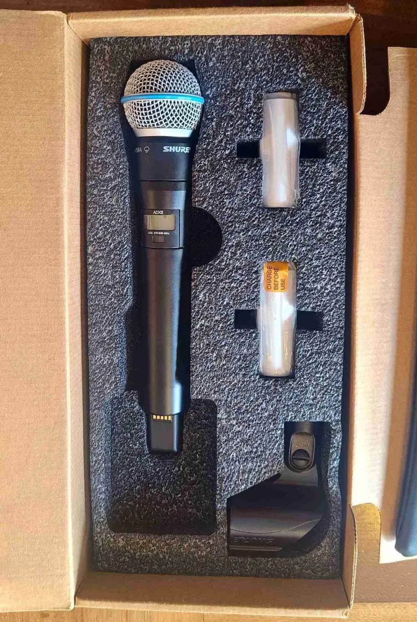 Microfone ADX2 BETA 58A Shure Bastão Sem Fio Original Axient Digital 