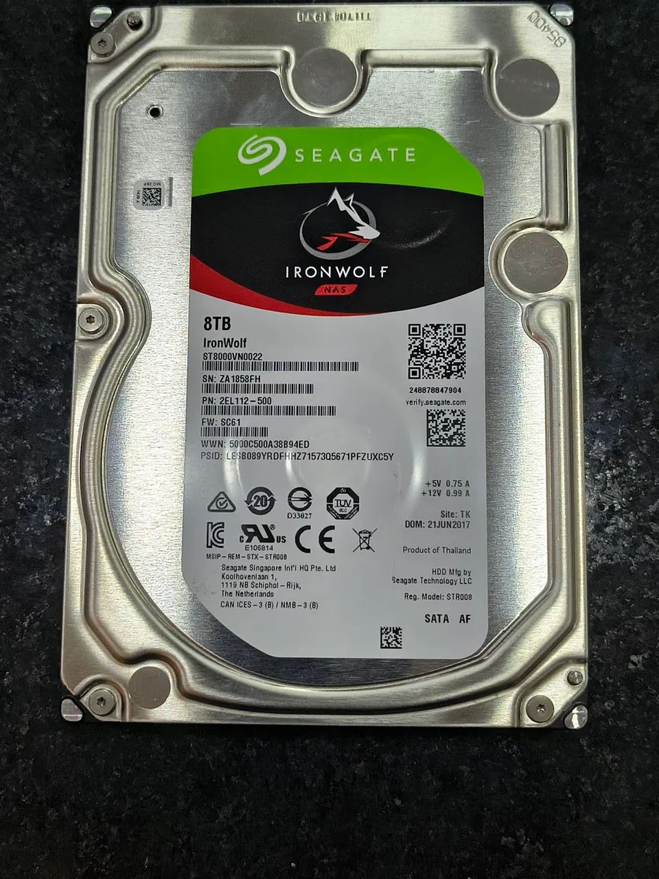Hard disk Seagate ironwolf sata Nas 8tb
