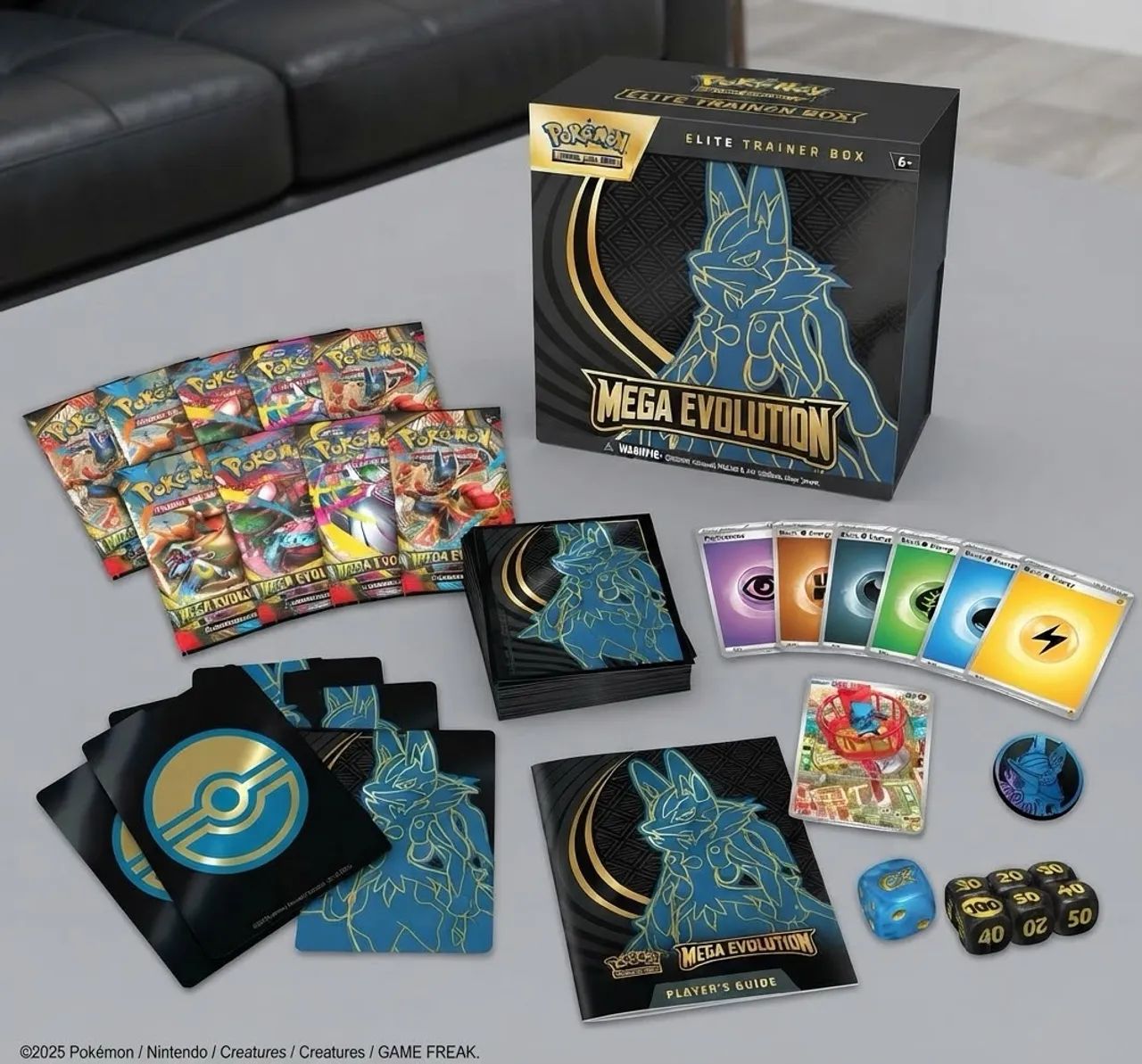 Elite Trainer Box Pokémon TCG Mega Evolution de Lucario em Inglês