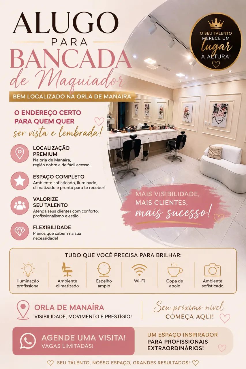 Alugo bancada para maquiador 