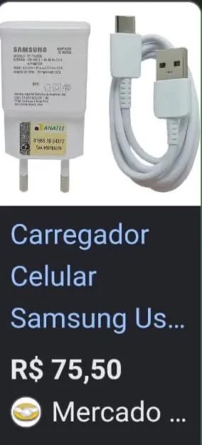 Carregador para iphone e samsung