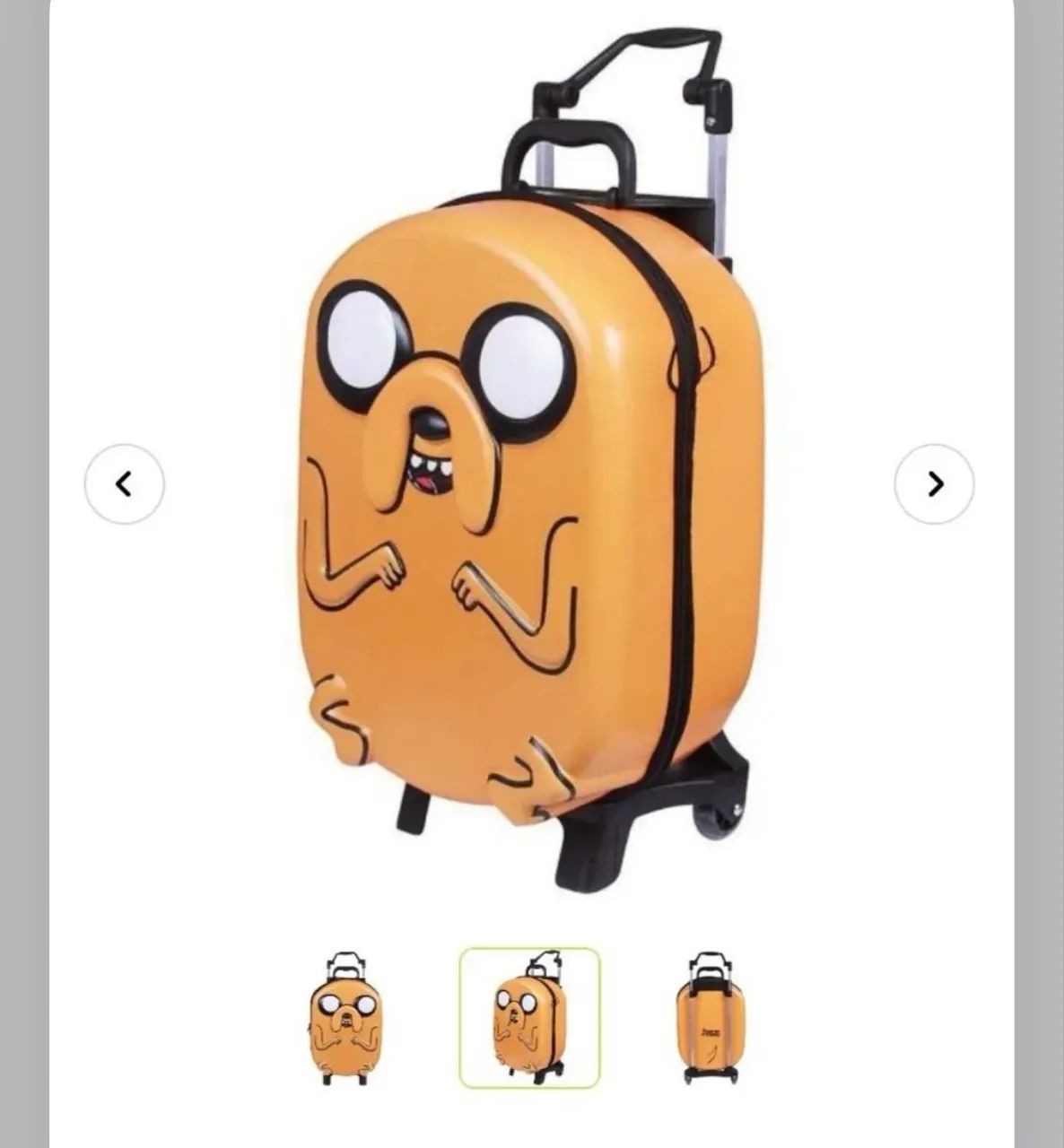 Mochila com rodinhas jake hora de aventura 