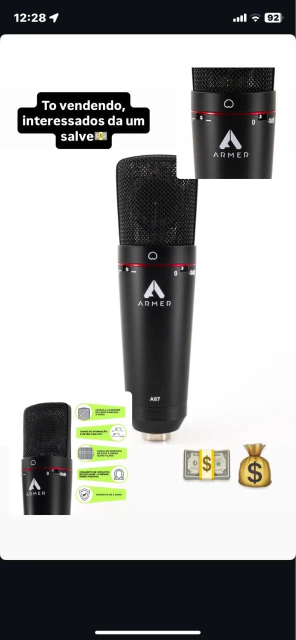 Microfone condensador 