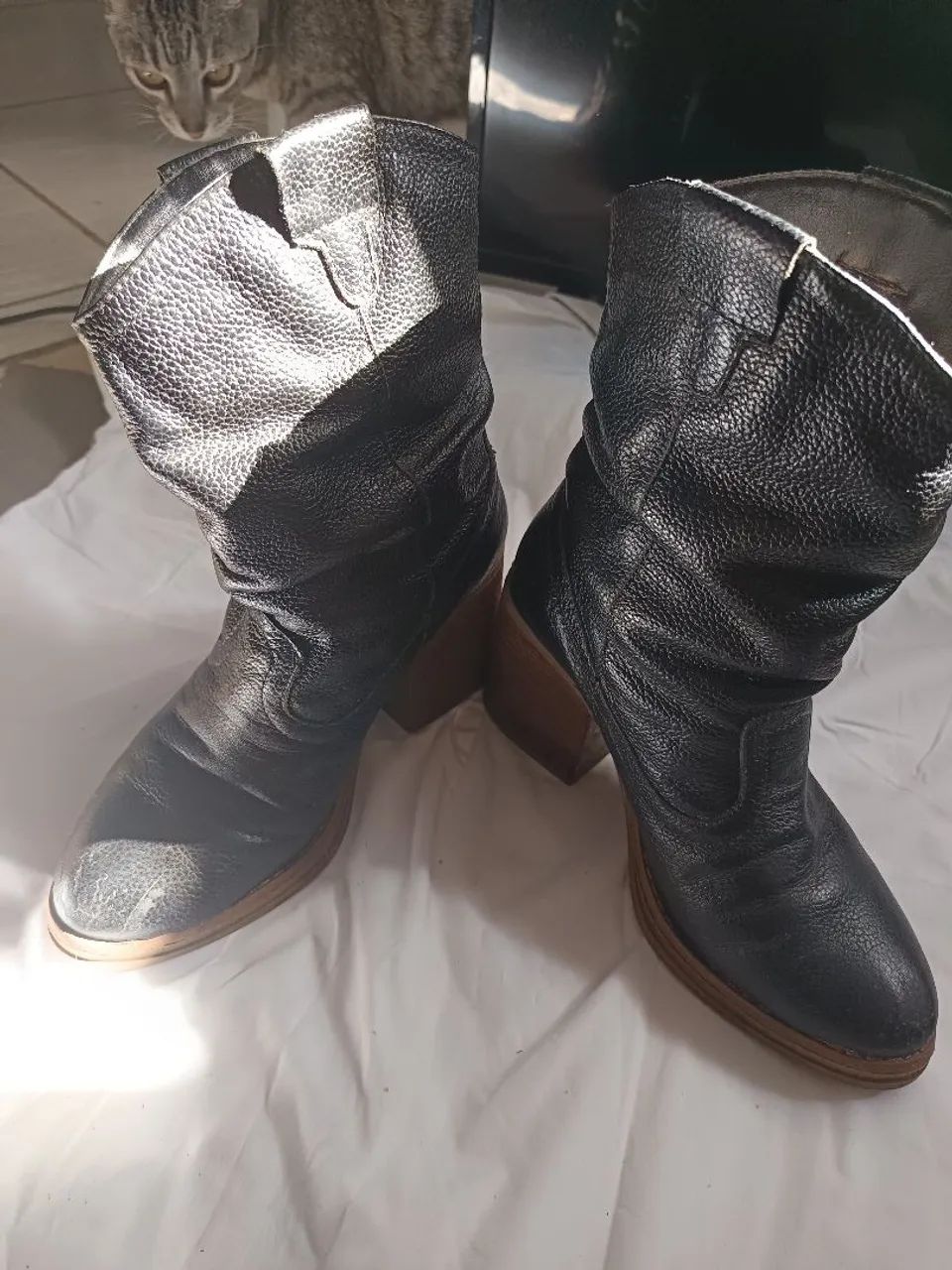 Bota de couro - usada! - Foto 3