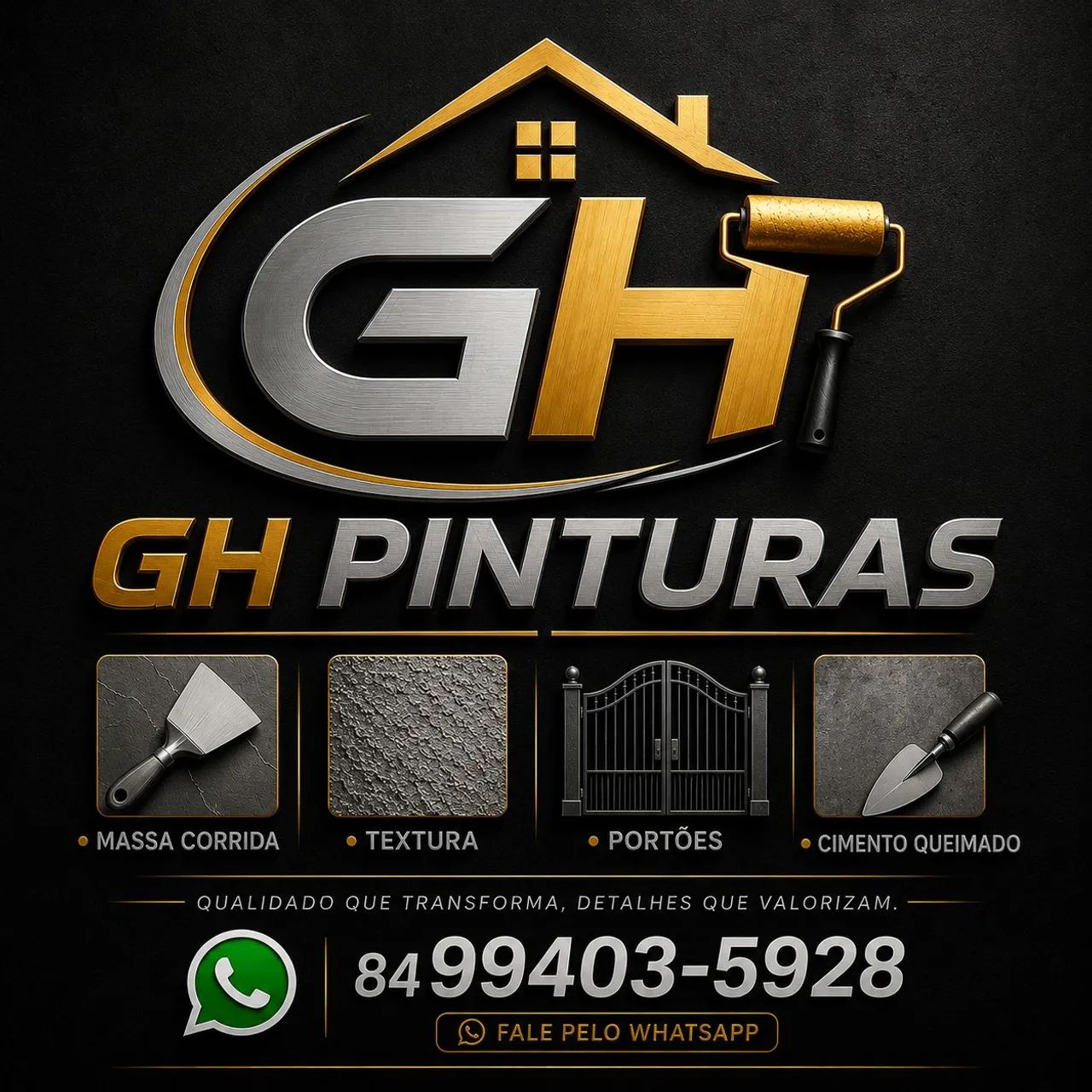 Faço todos os tipos de trabalho de pintura 