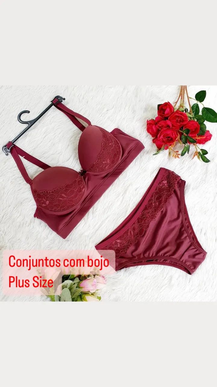 Conjuntos lingerie Plus size com bojo