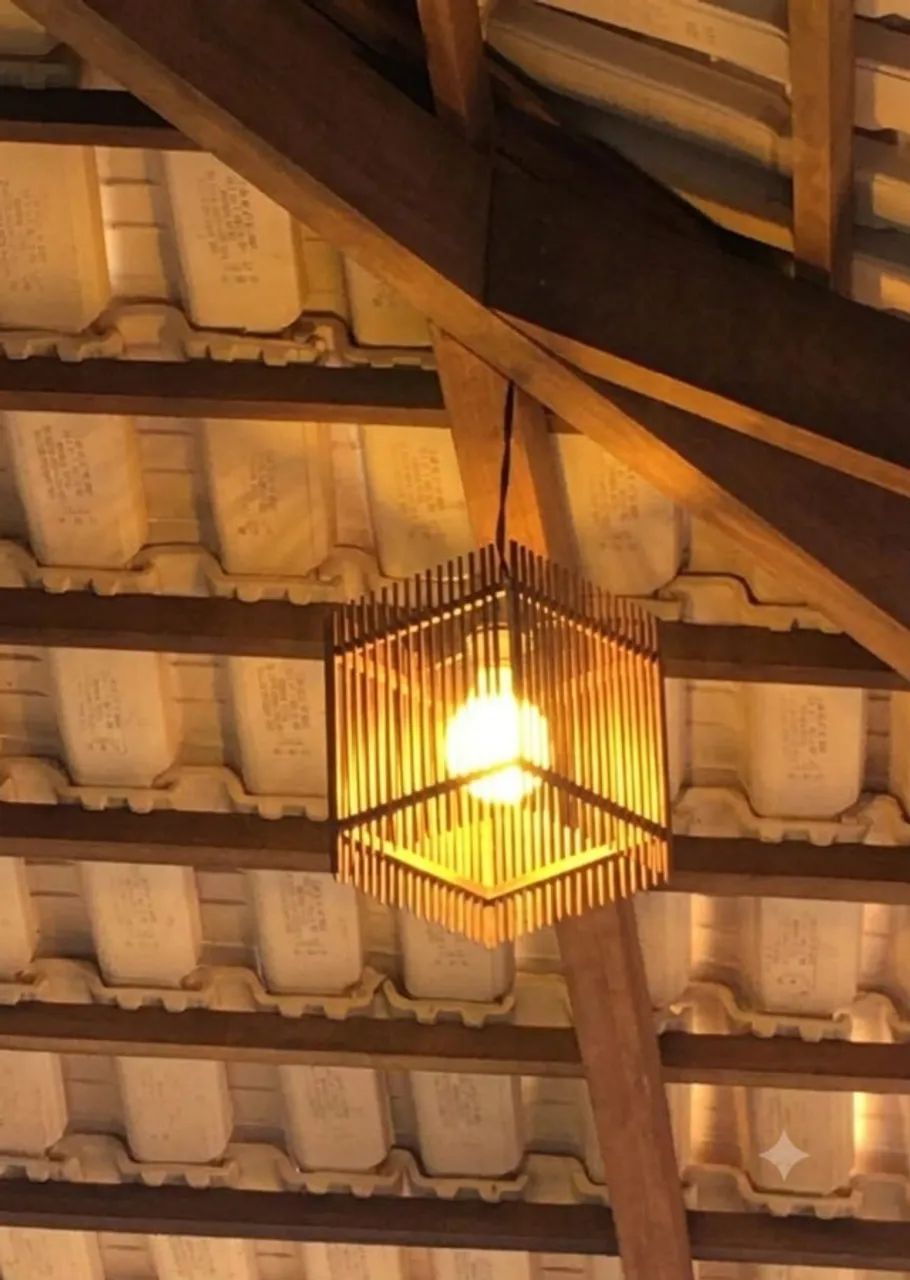 Luminária Pendente de Madeira