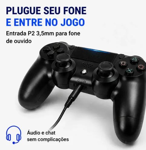 Controle Sem Fio Compatível Com Pc Gamer Ps4 - Foto 4