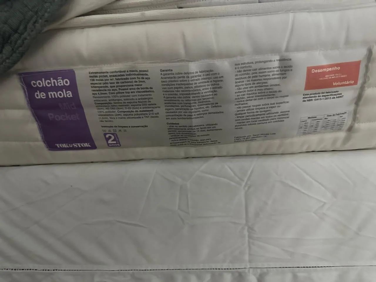 Cama box de casal com colchão e cabeceira tok stok - Foto 4