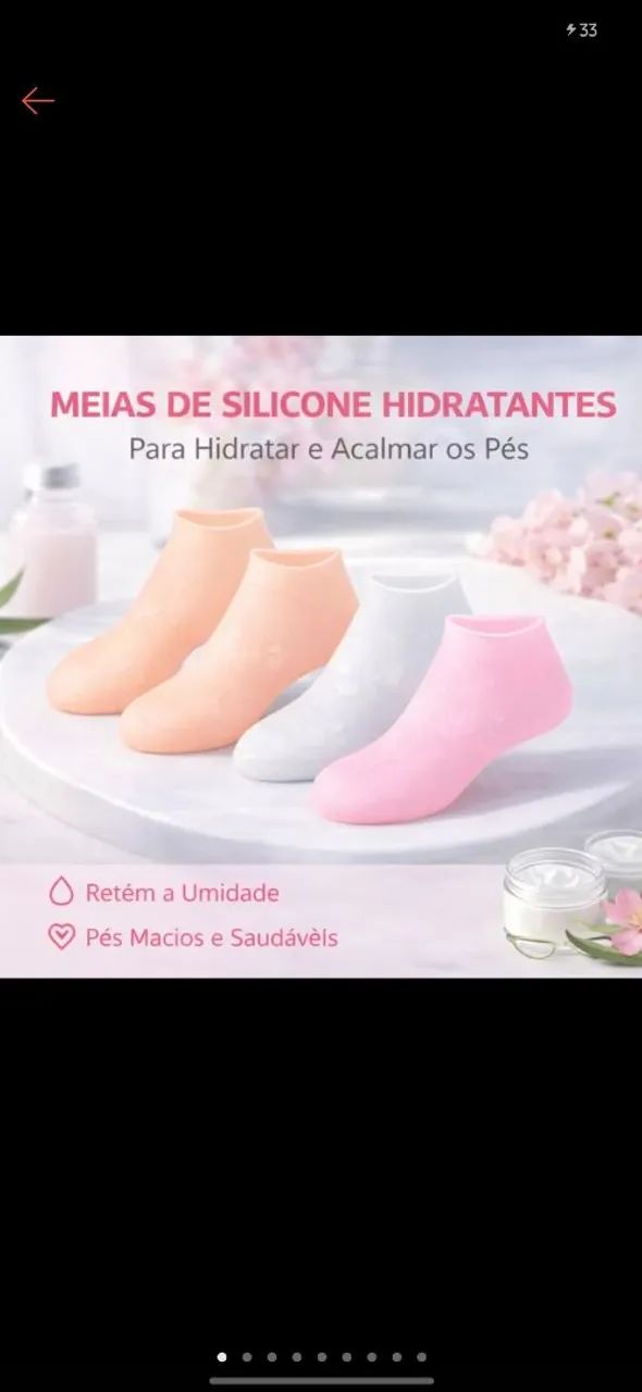 Meia de silicone pra hidratação  - Foto 2