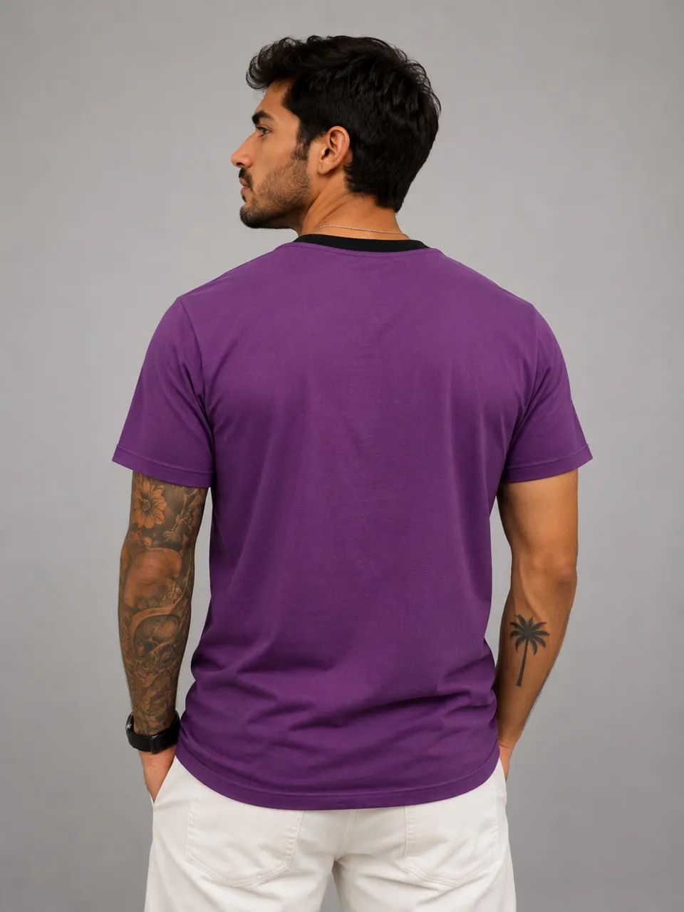 Camiseta Quiksilver Roxa - Malha Peruana Casual Premium 30:1 - Foto 2