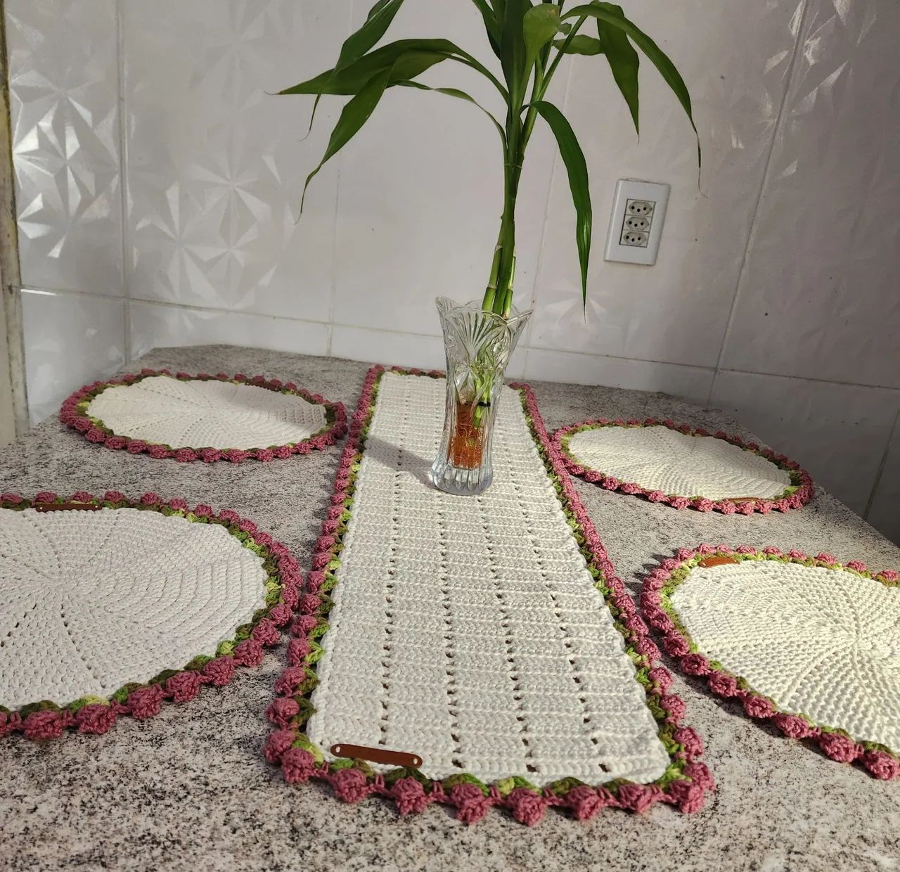 Jogo sousplat croche 