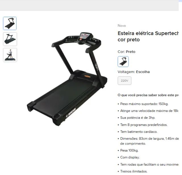 esteira supertech soft plus