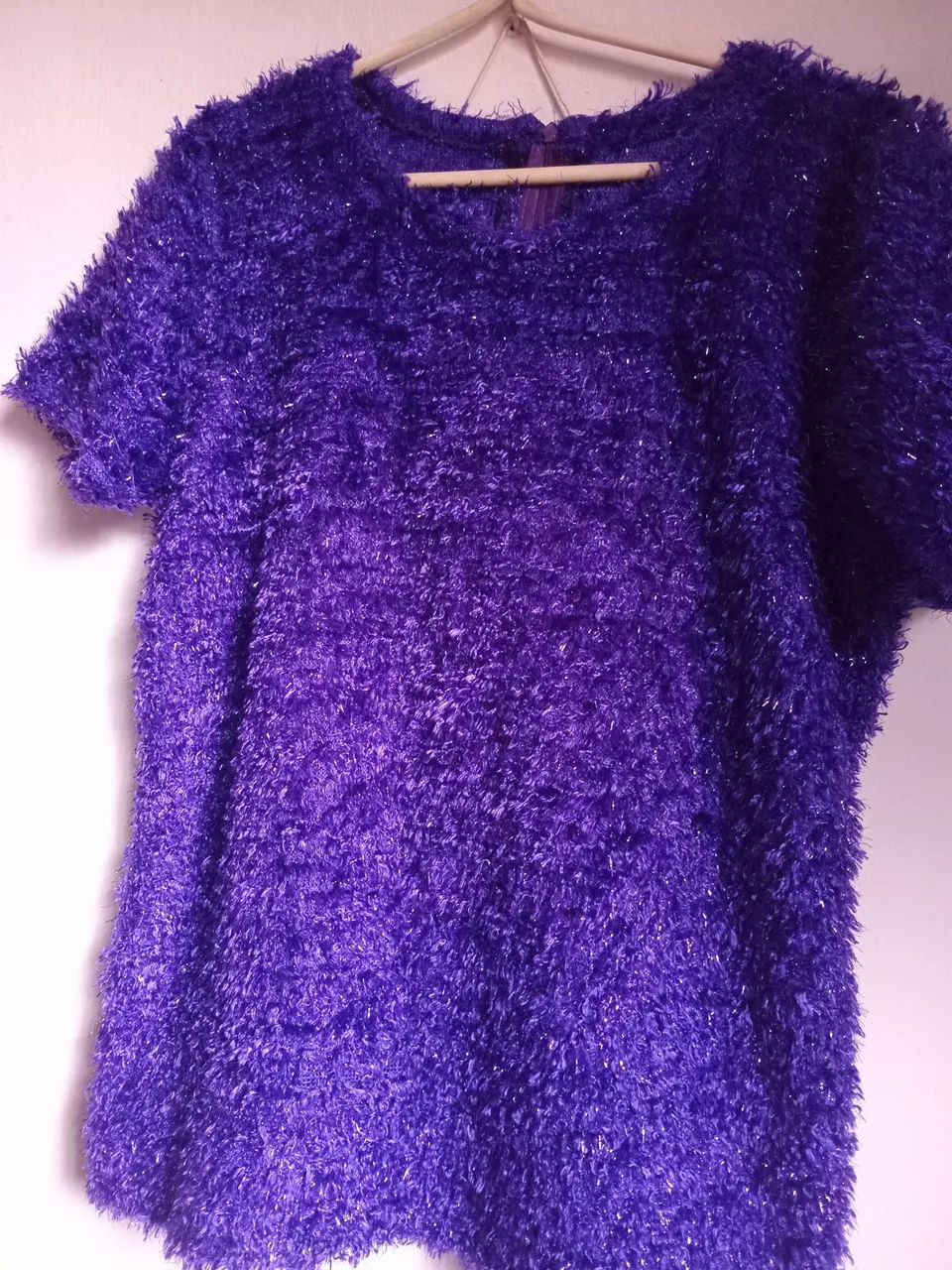 Blusa felpuda com brilho  - Foto 3