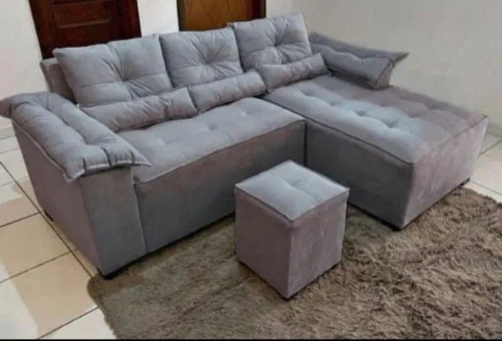 Sofá Ipanema 1,90m, com puff pronta entrega, contato (98)9  *  - Foto 4