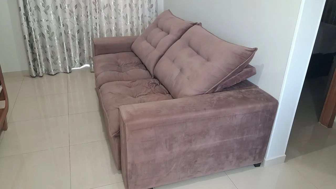 Sofá retrátil e reclinável Rosé 2,30m - Foto 2