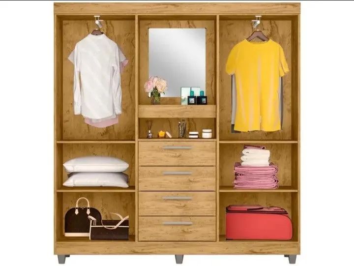 Guarda-roupa 4 portas c/ 4 gavetas  - Foto 4