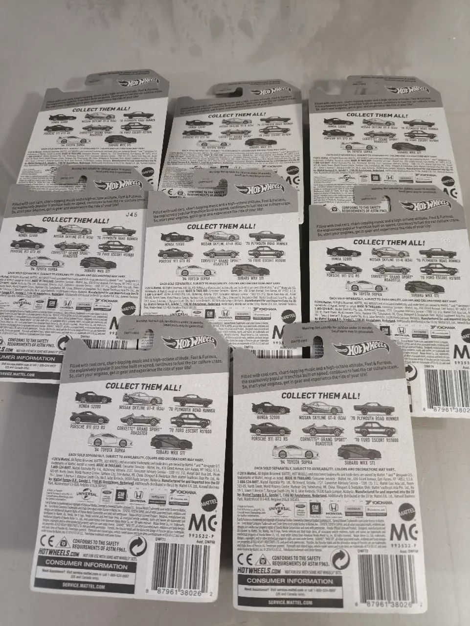 Set completo de 8 miniaturas Hot Wheels Velozes e Furiosos de 2016 - Foto 2