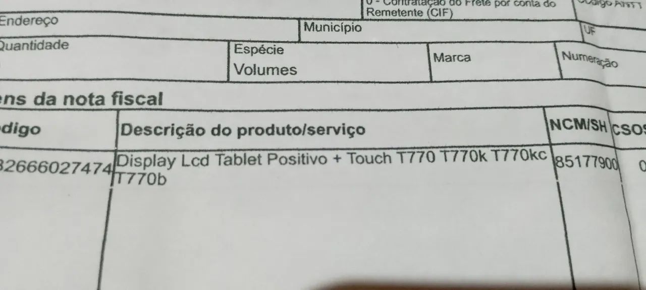 display mas touch do tablete positivo doação só peça não é tablete completo