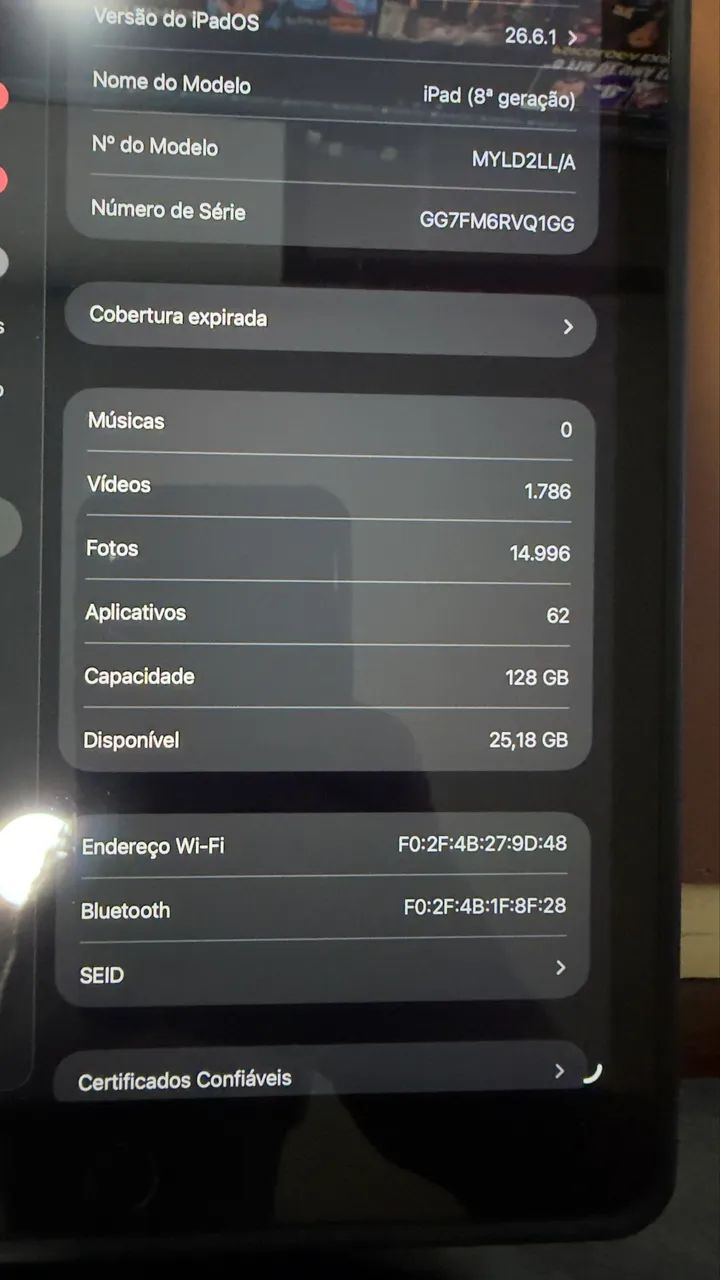iPad 8 128GB Cinza Espacial  - Foto 2