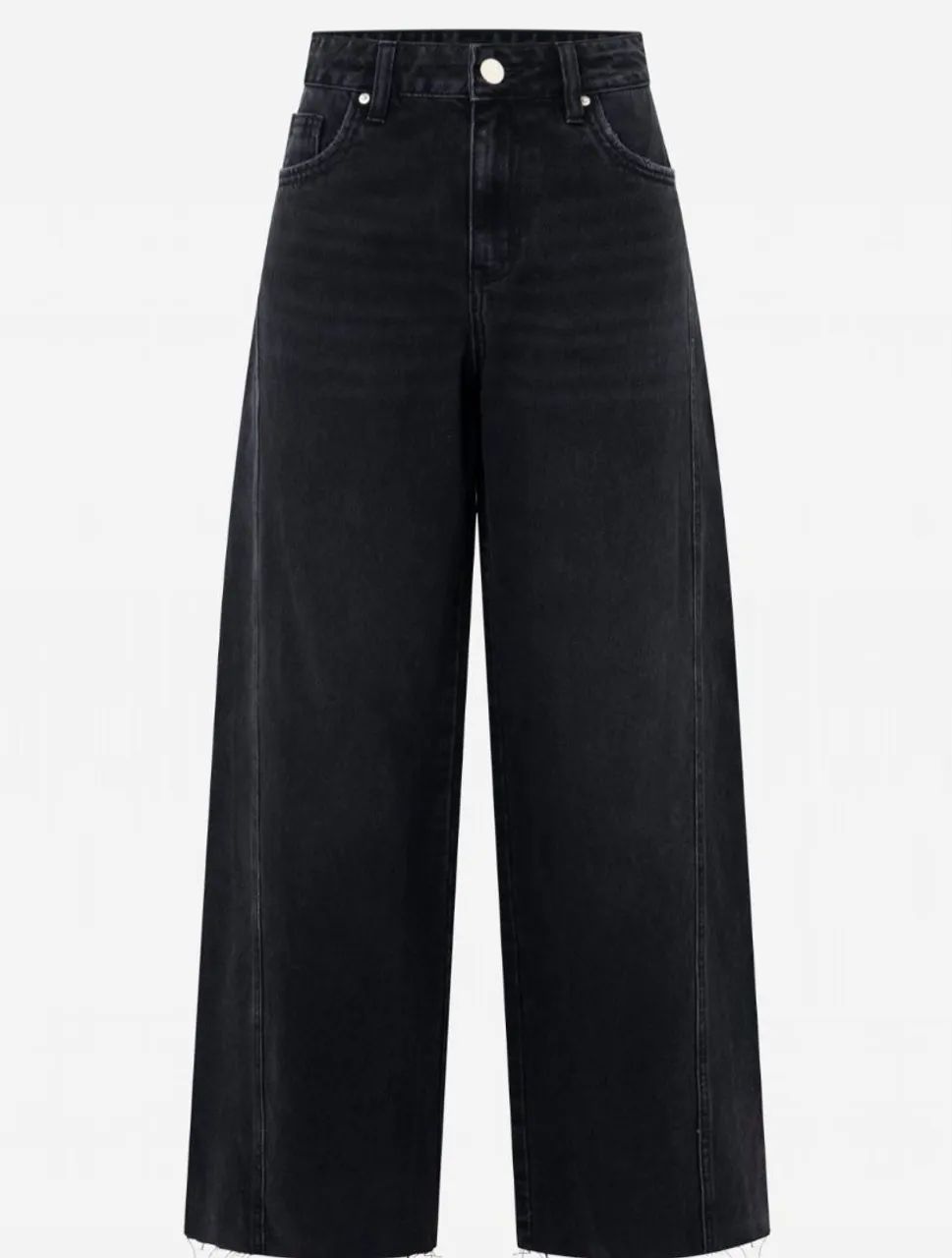 Calça jeans wide leg preta tam 40 - Foto 2