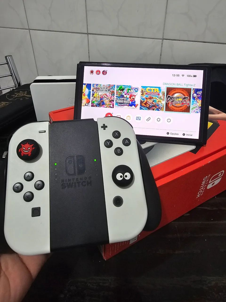 NINTENDO SWITCH OLED DESBLOQUEADO COMPLETO - Foto 5