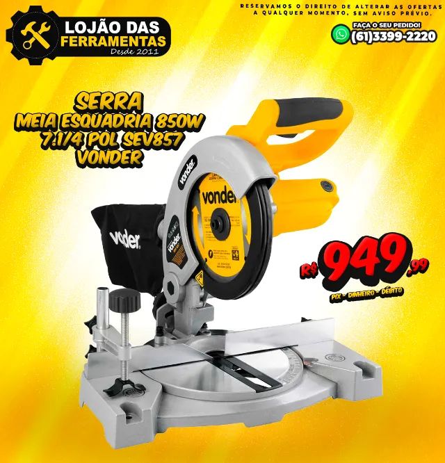 Serra Meia Esquadria 850w 7.1/4 Pol Sev857 Vonder