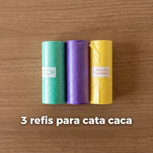 Refil cata caca com 3 unidades