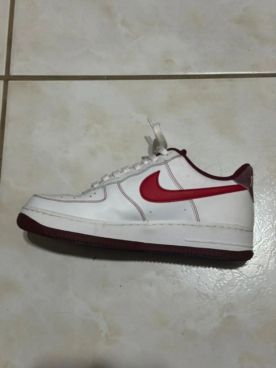 Nike Air Force 1 White Team Red - Foto 5