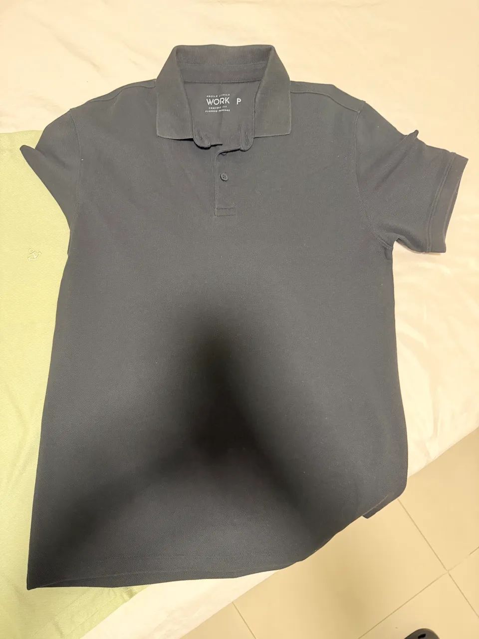 CAMISA POLO PRETA E VERDE (TAM P) - Foto 3