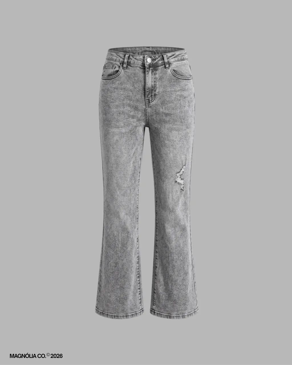 calça bootcut grafite