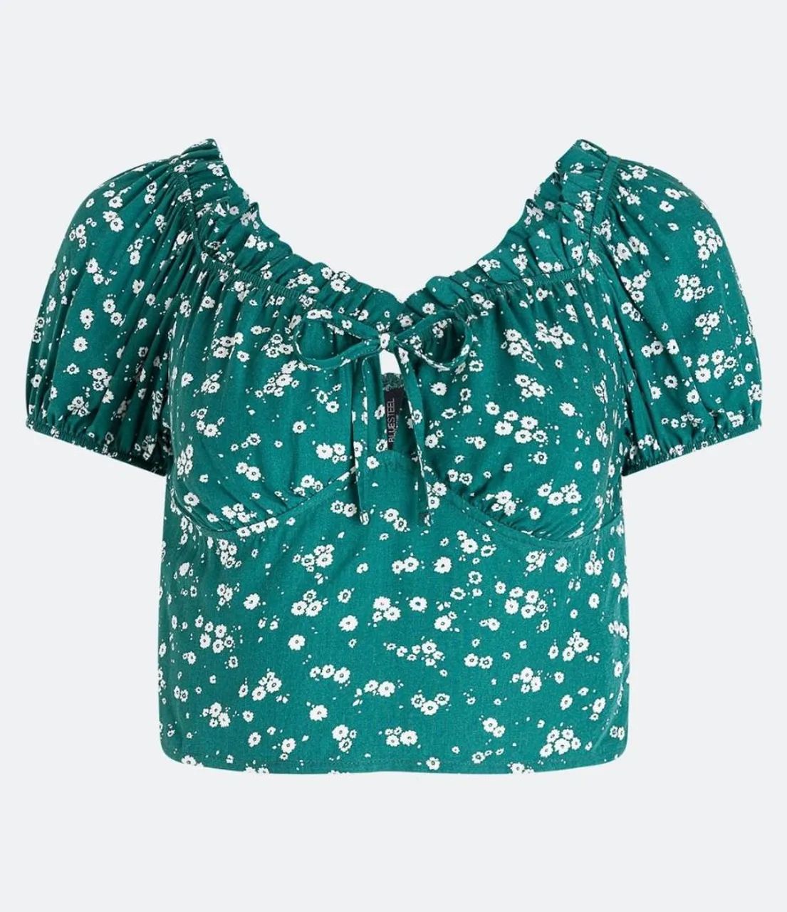 Blusa Florida Verde- RENNER (Tamanho G)