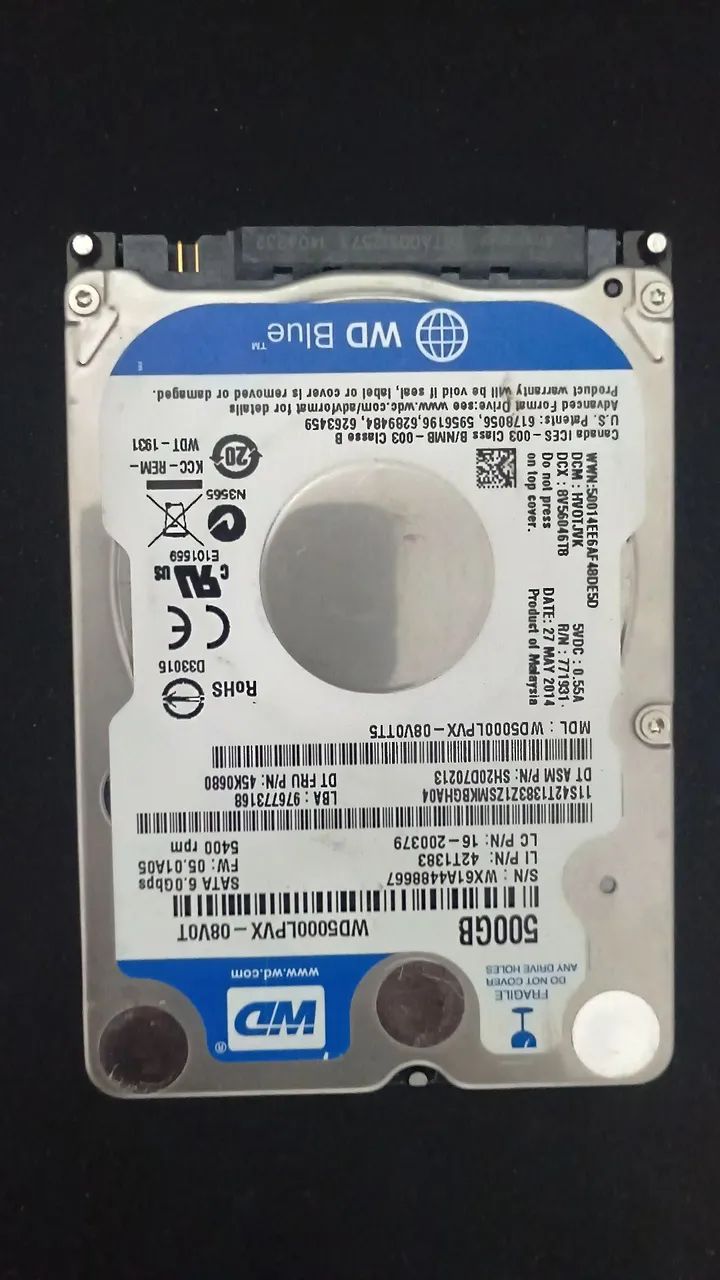 HD 500GB WD BLUE 