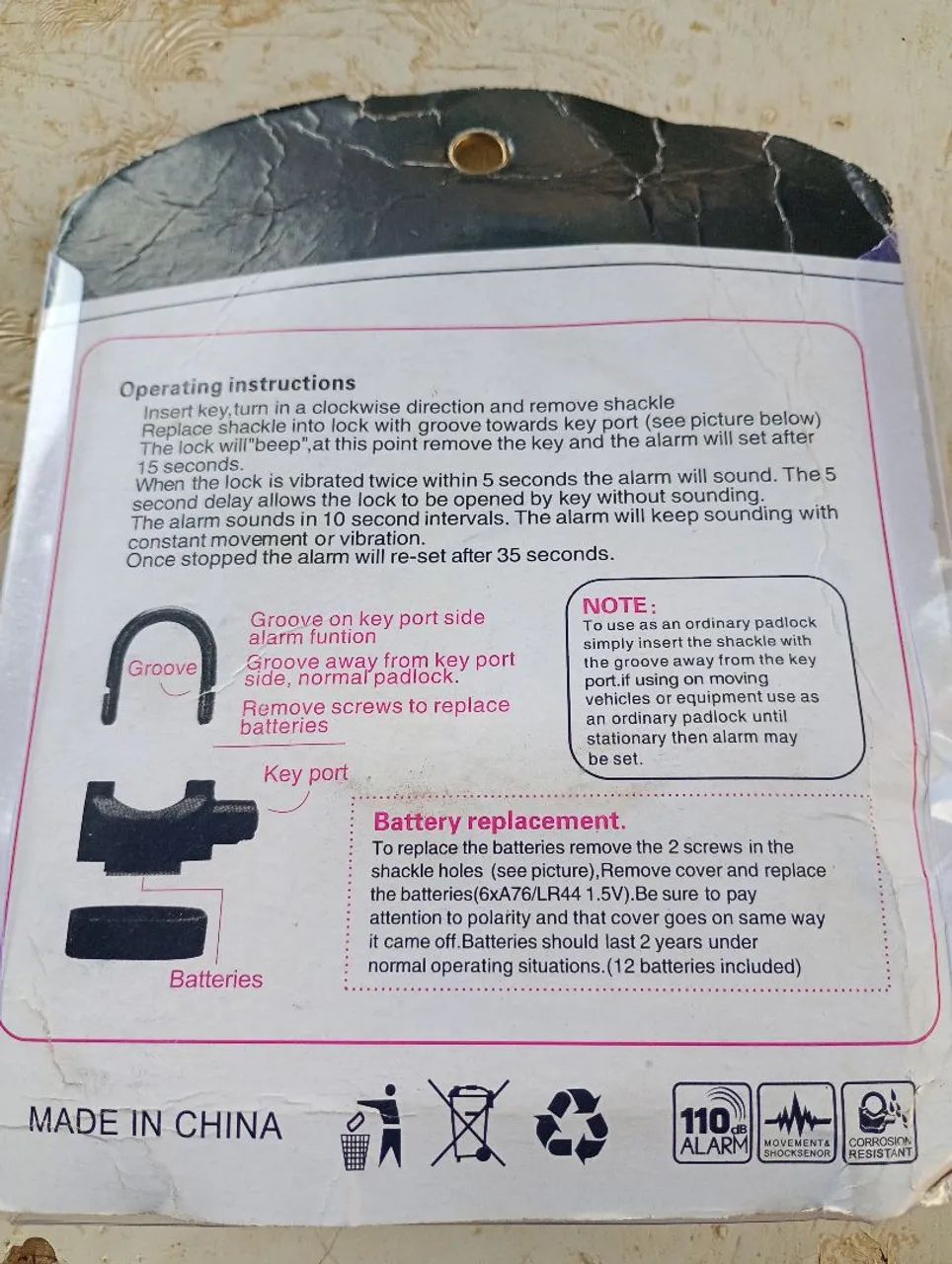 Cadeado Antifurto.  - Foto 3