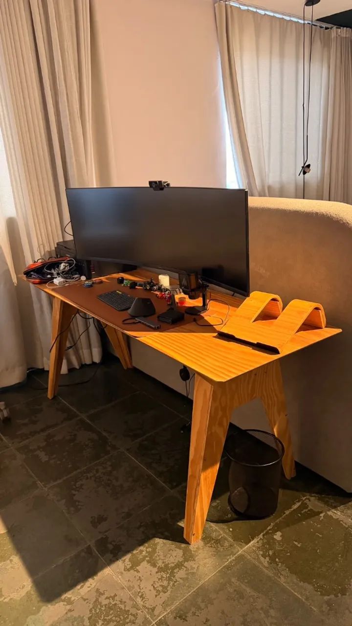 mesa de escritório madeira 180cm - Foto 2