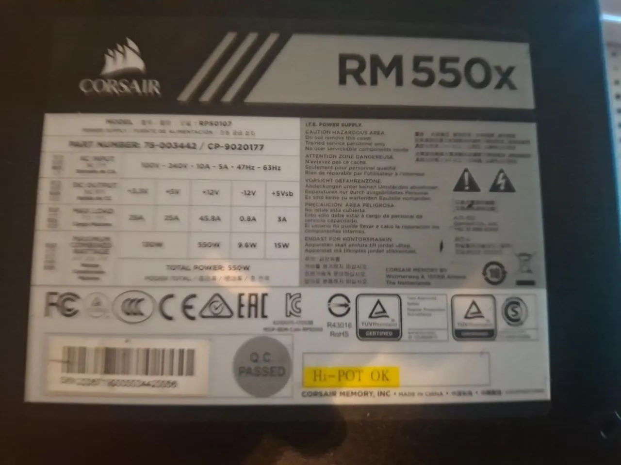 Fonte Corsair Rm550x Plus Gold - Foto 3