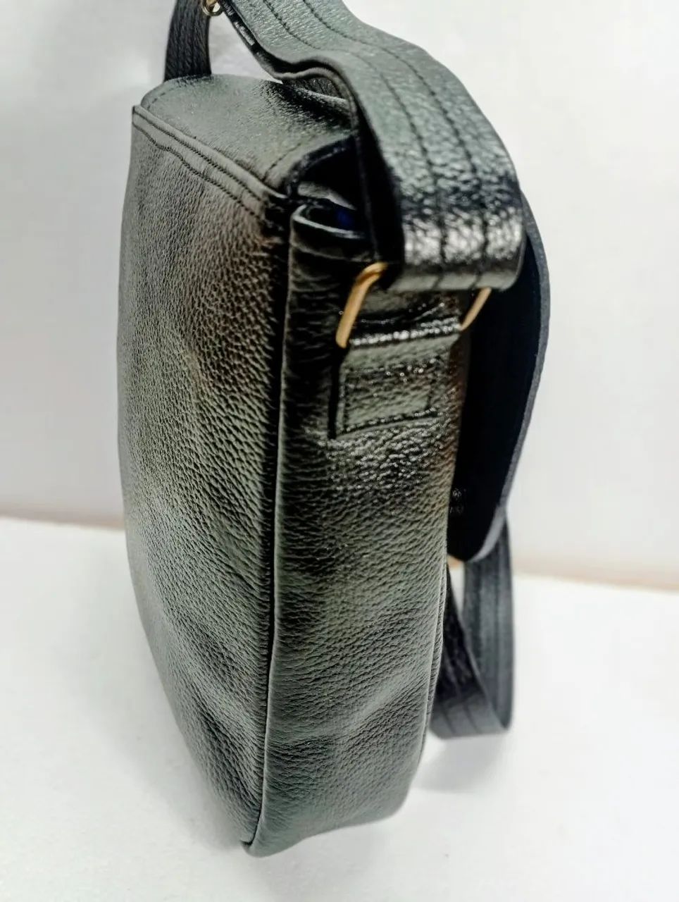 Bolsa Couro Legítimo Nova masculino  - Foto 3