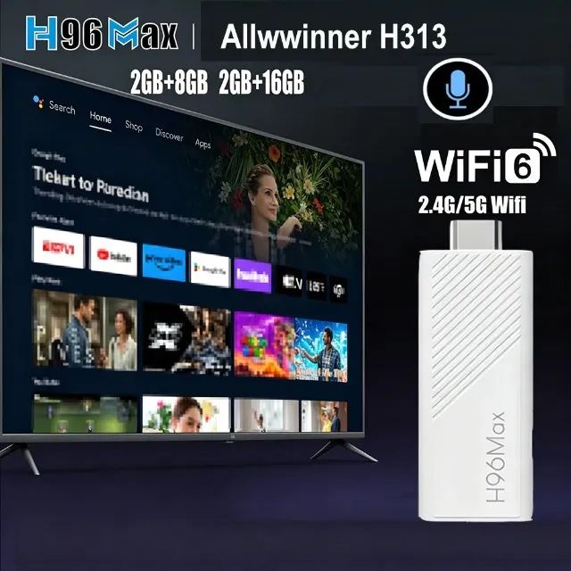 H96 MAX ALLWINNER H313 TV Stick Android Suporte 4K - Foto 4